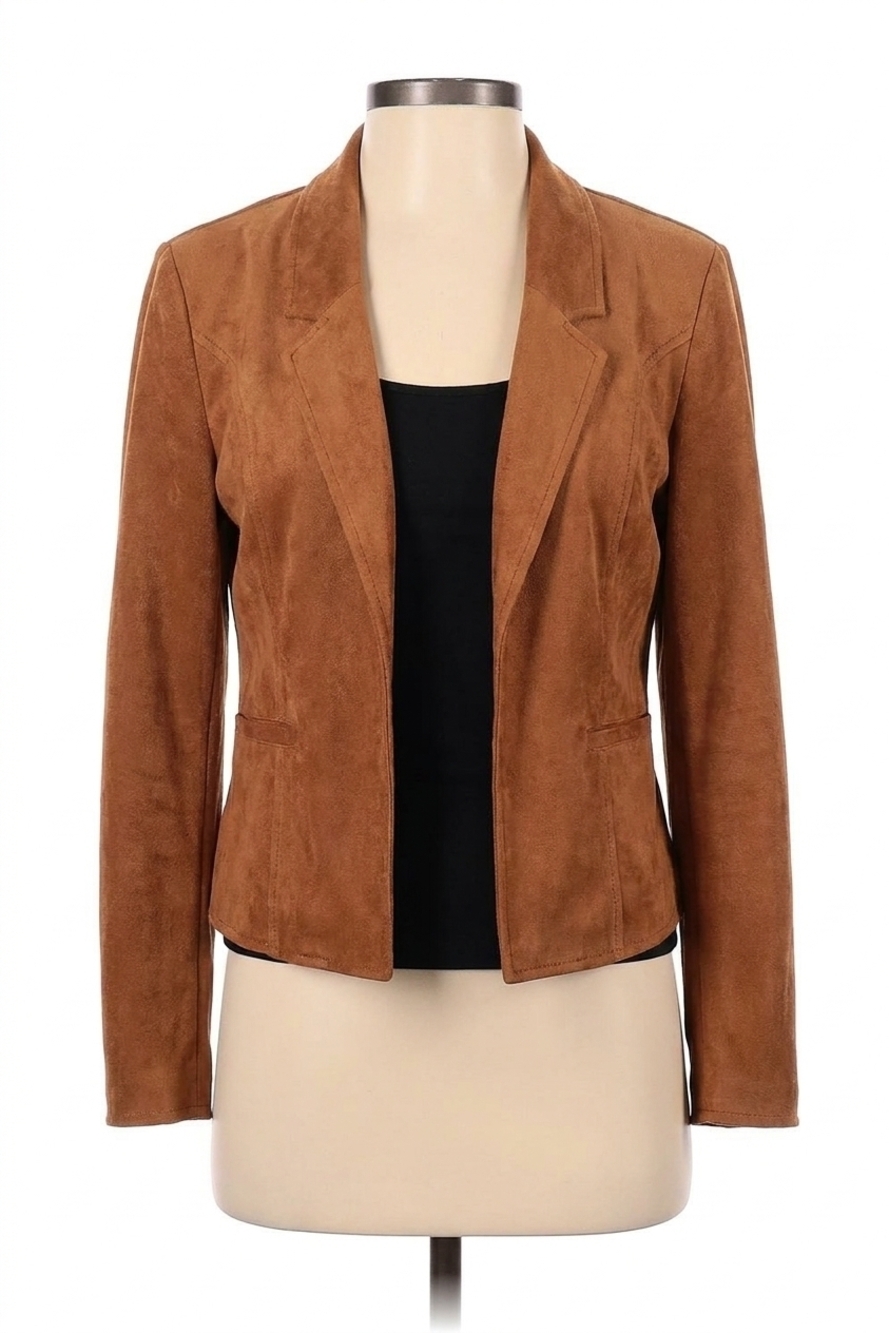NEW HABITAT faux suede seamed jacket in ginger